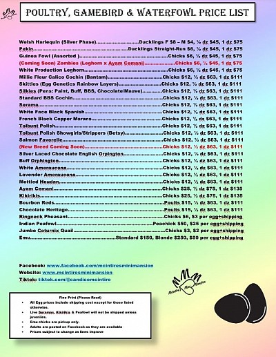 Price List